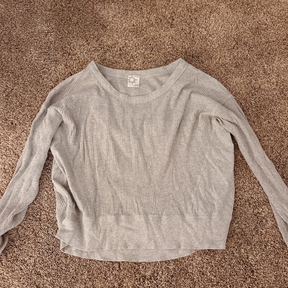 Gray Long Sleeve Women's Top
